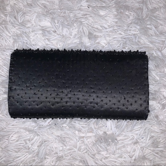 Vintage Black Beaded Clutch - Picture 3 of 5